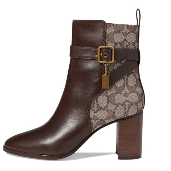 Coach Olivia Bootie In Signature Jacquard Size 9 MSRP: $295.00 - Picture 4 of 16